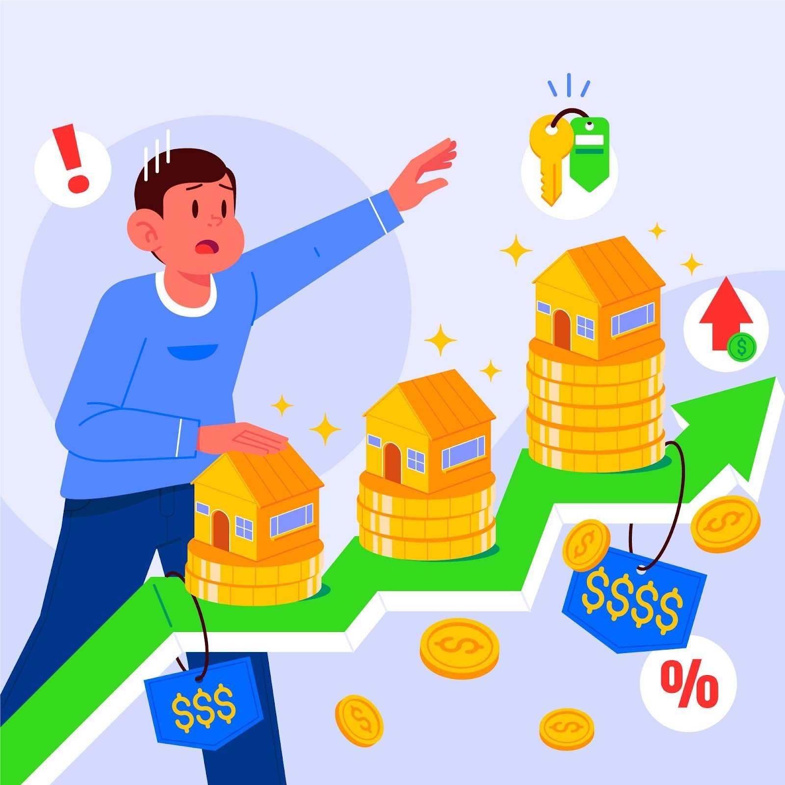 rent prices going up illustration